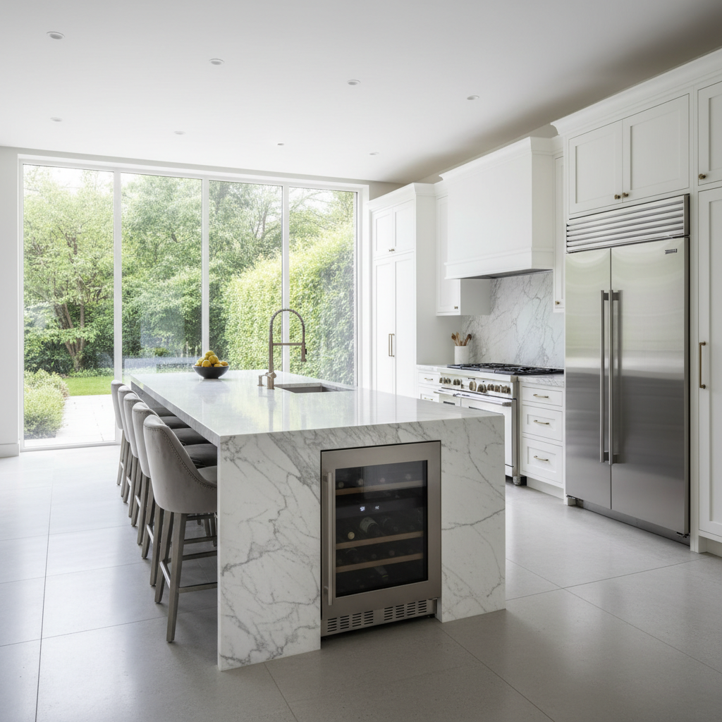 Luxury kitchen with premium built-in appliances